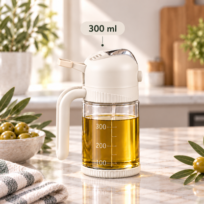 Pulvérisateur & Distributeur d'Huile 2-en-1 (300ml)