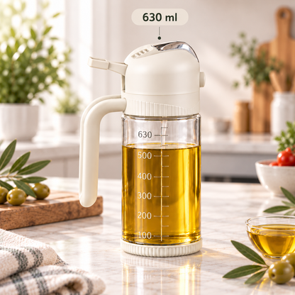Pulvérisateur & Distributeur d'Huile 2-en-1 (630ml)