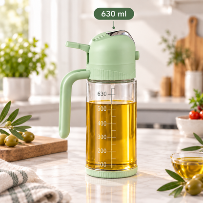 Pulvérisateur & Distributeur d'Huile 2-en-1 (630ml)