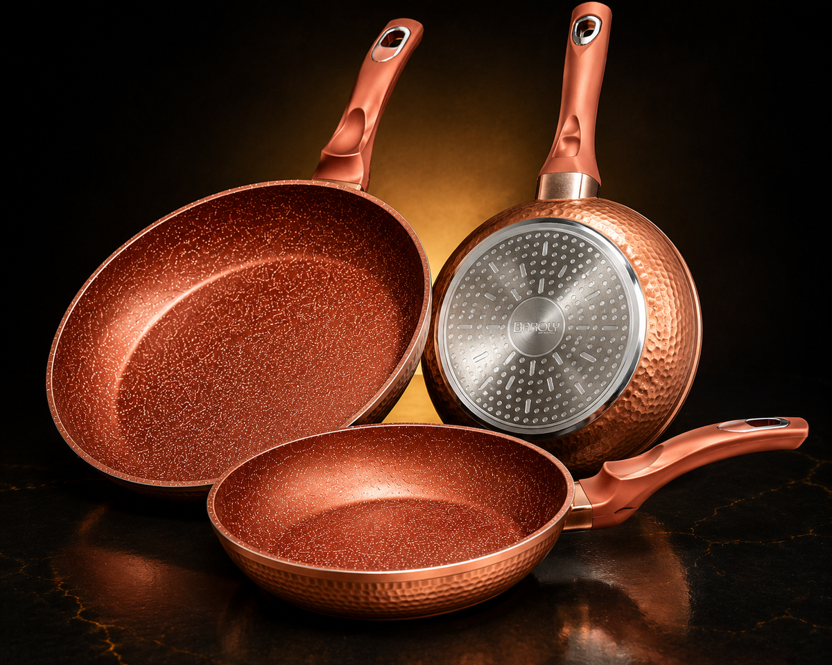 Set de 3 Poêles Baroly – L'Alliance Parfaite du Style et de la Performance
