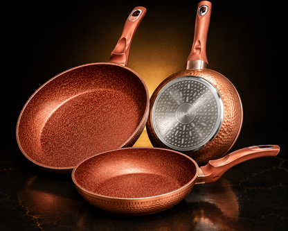 Set de 3 Poêles Baroly – L'Alliance Parfaite du Style et de la Performance