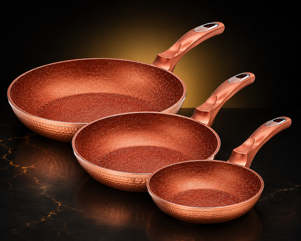 Set de 3 Poêles Baroly – L'Alliance Parfaite du Style et de la Performance