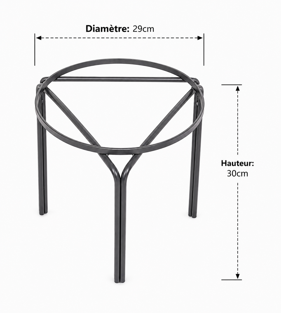 Support Métallique Robuste pour Citerne / Réservoir de 10L et 20L (Diamètre:  29cm et hauteur: 30cm)