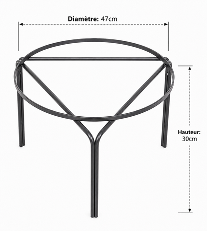 Support Métallique Robuste pour Citerne / Réservoir de 100L (Diamètre:  47cm et hauteur: 30cm)